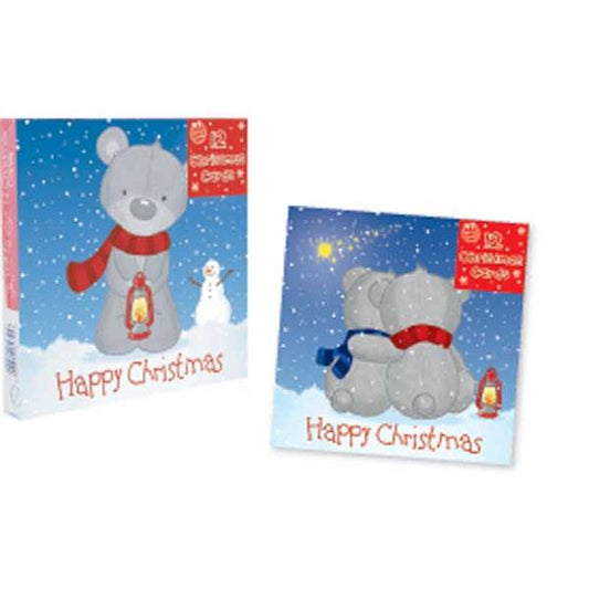 12 Cute Teddy Design Christmas Cards