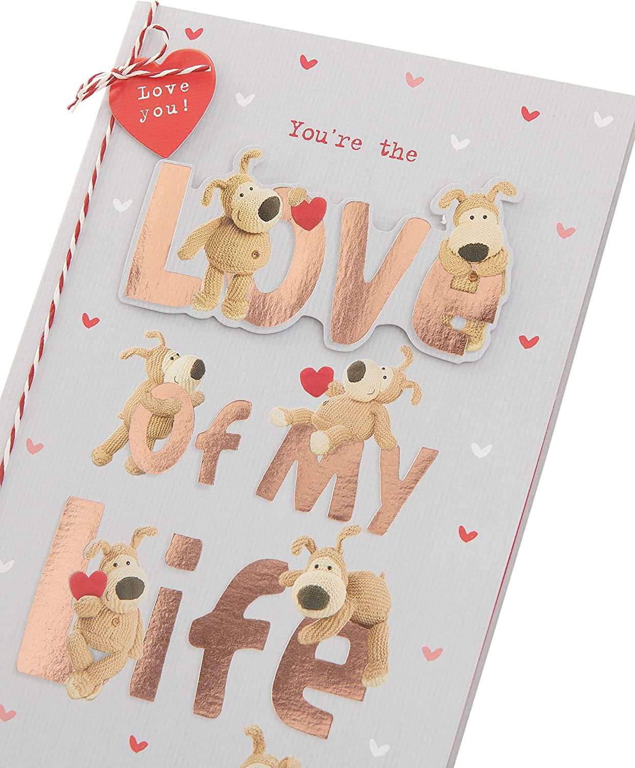 Cute Design with Boofles & Large Lettering One I Love Valentine's Day Card