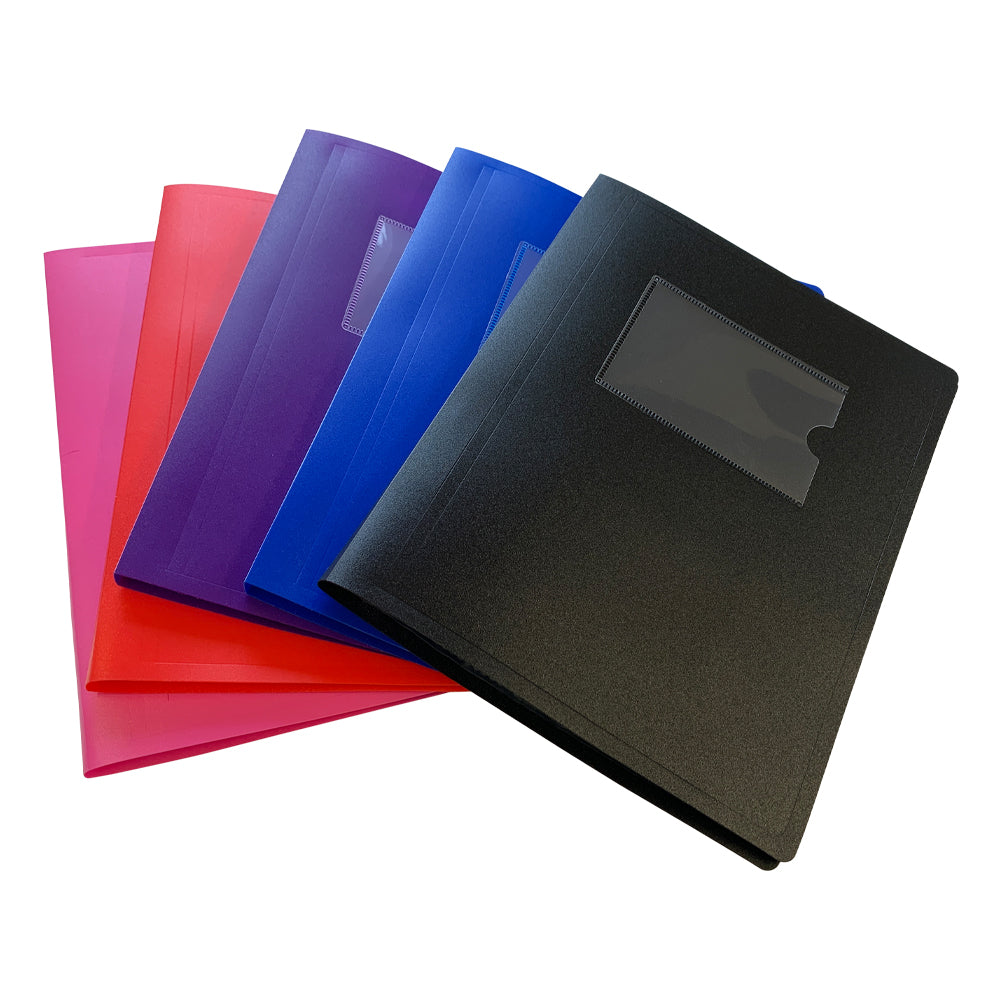 A5 Black Flexible Cover 10 Pocket Display Book