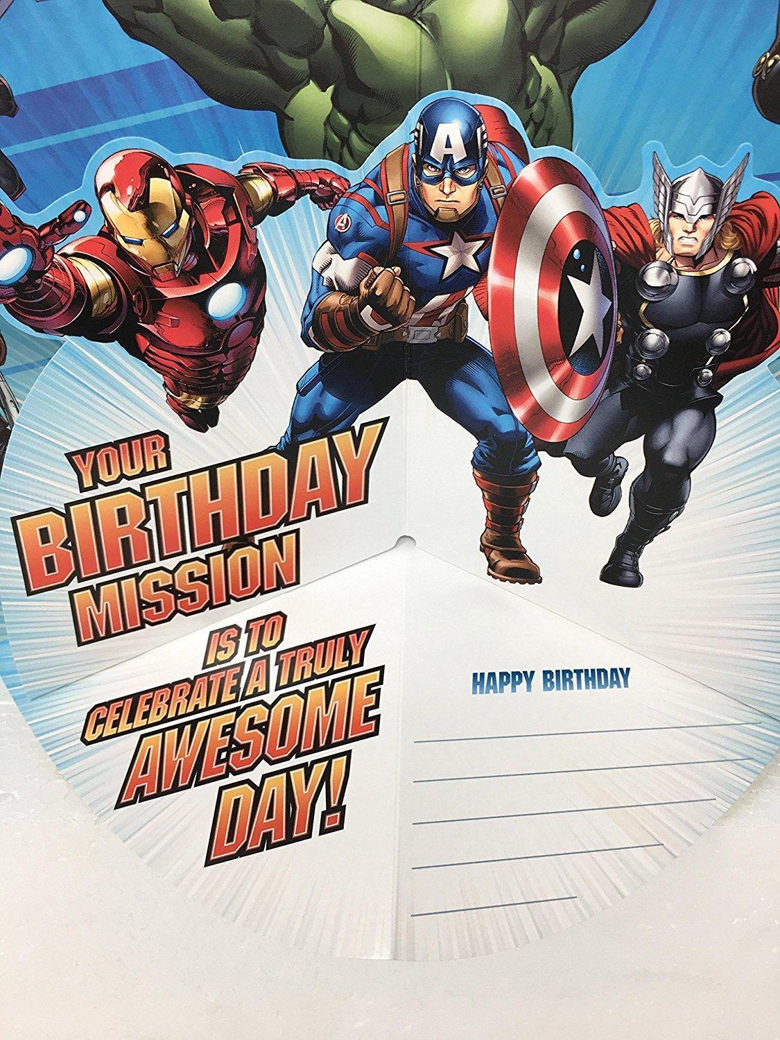 Son Age 8 Birthday Avengers Pop Out 3D Card