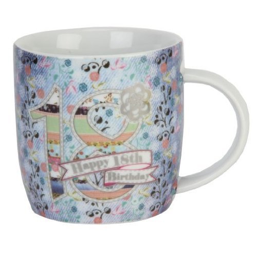 Laura Darrington Patchwork Collection 18th Birthday Mug