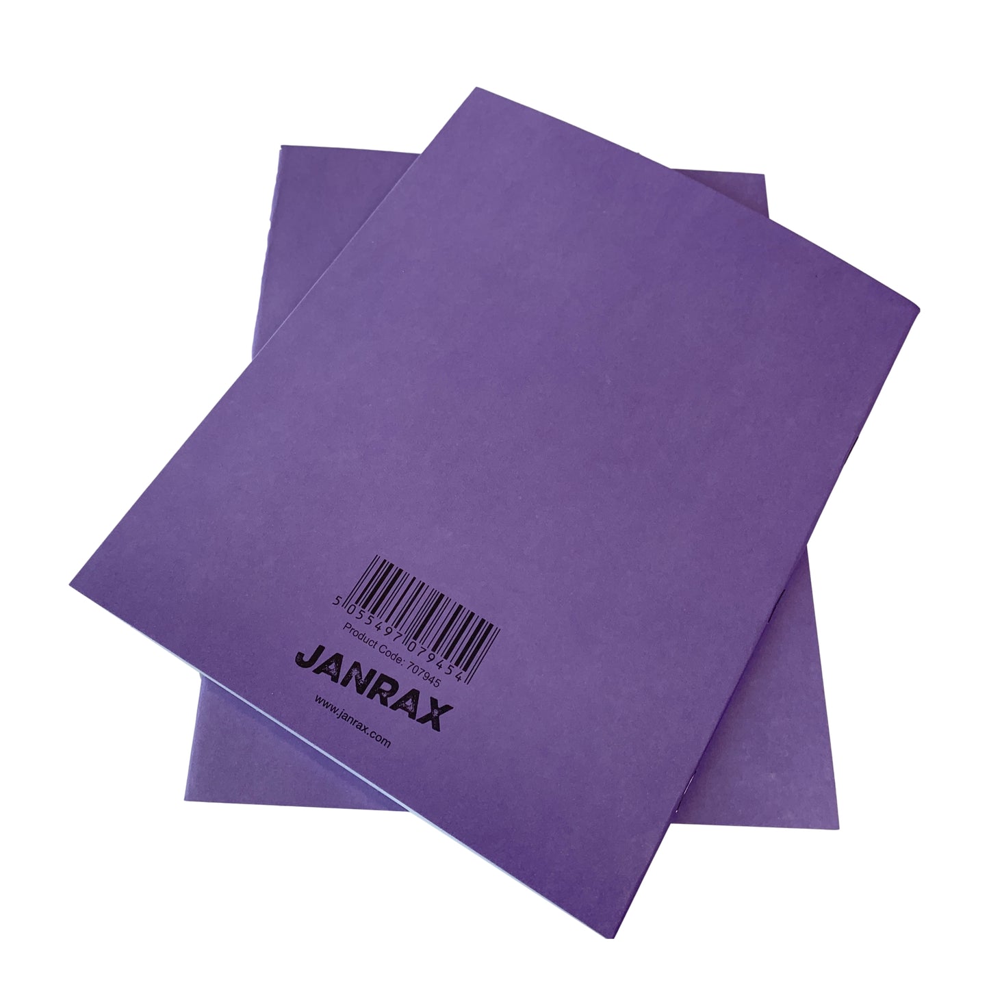 Pack of 50 Janrax 9x7" Purple 80 Pages Feint and Ruled Exercise Books