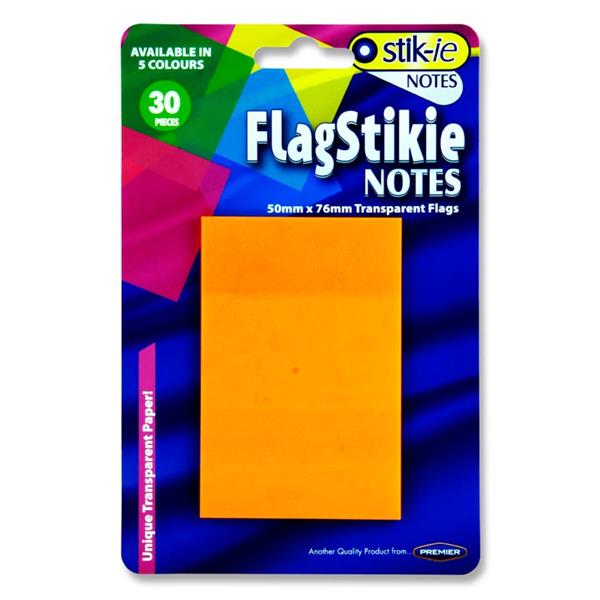 Pack of 30 Piece 50 x 76mm Flag Stikie Notes by Stik-Ie