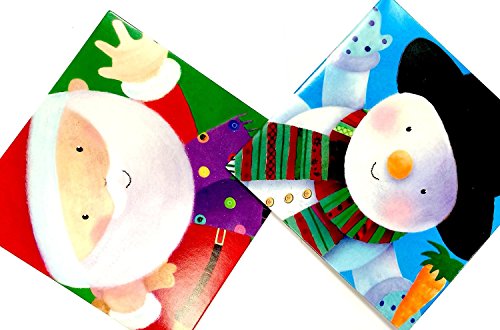 Pack of 16 'Santa & Snowman' Design Christmas Greeting Cards