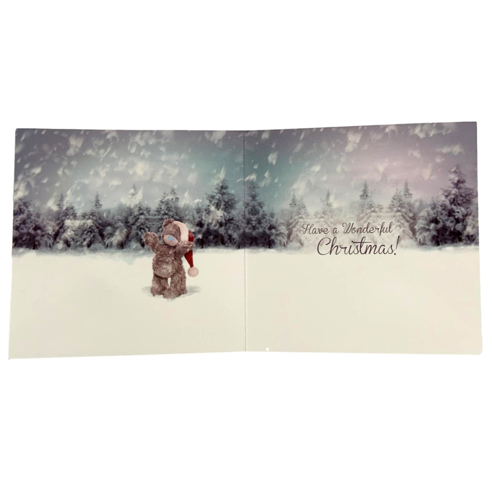 3D Holographic Let It Snow Me to You Bear Christmas Card