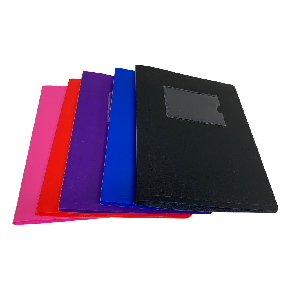 A5 Pink Flexible Cover 10 Pocket Display Book