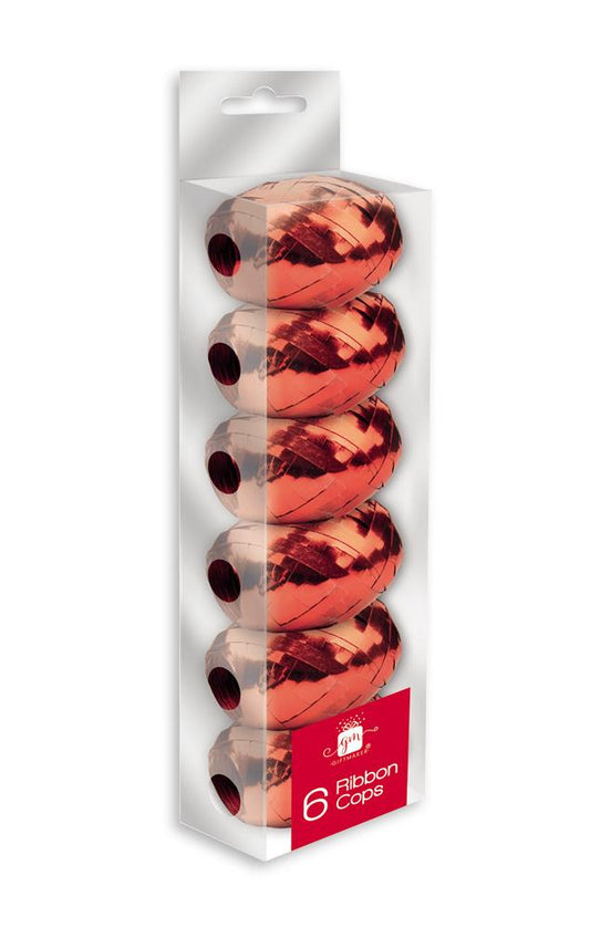 Pack of 6 Christmas Red Ribbon Cops