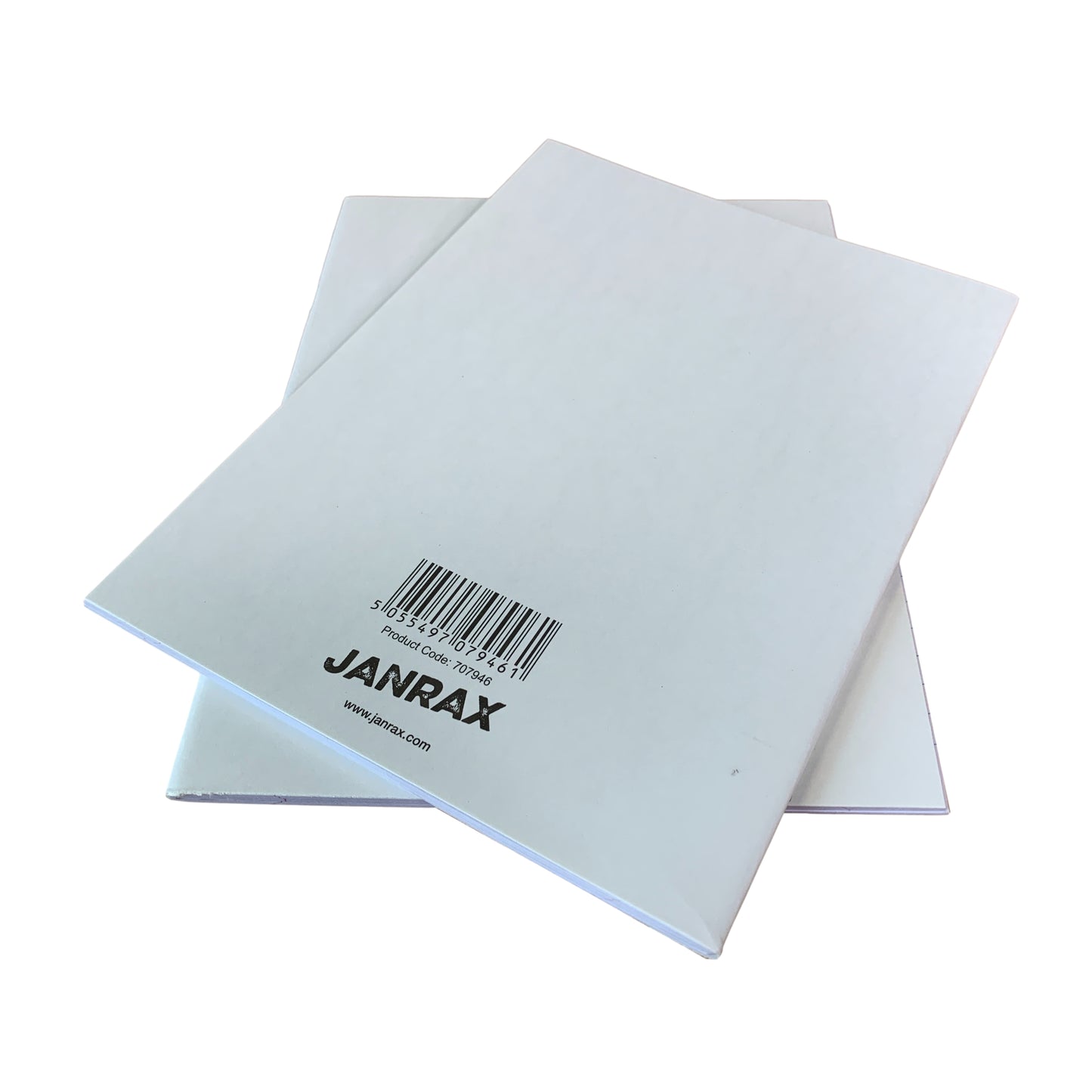 Pack of 50 Janrax 9x7" White 80 Pages Feint and Ruled Exercise Books