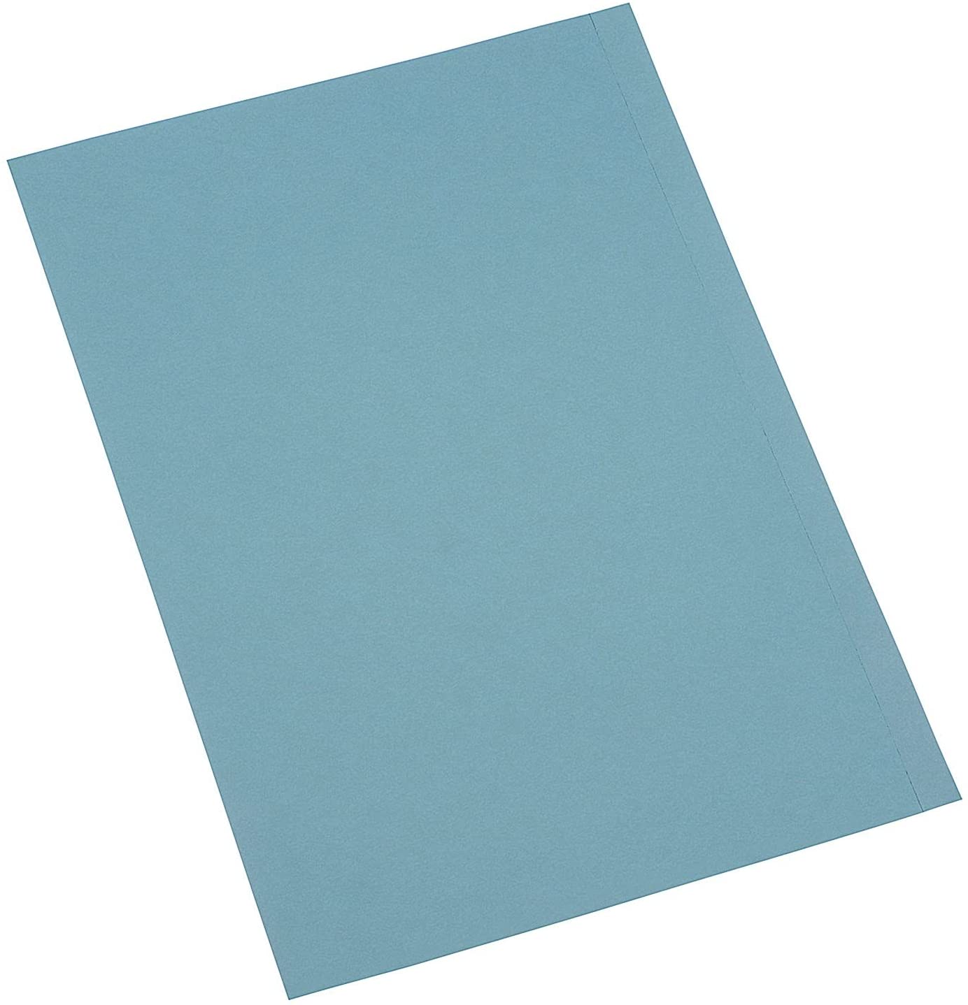 Pack of 100 Lightweight 180gsm Foolscap Blue Square Cut Folders