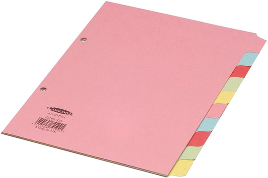 Concord Divider 10-Part A5 160gsm Pastel Colours 72199