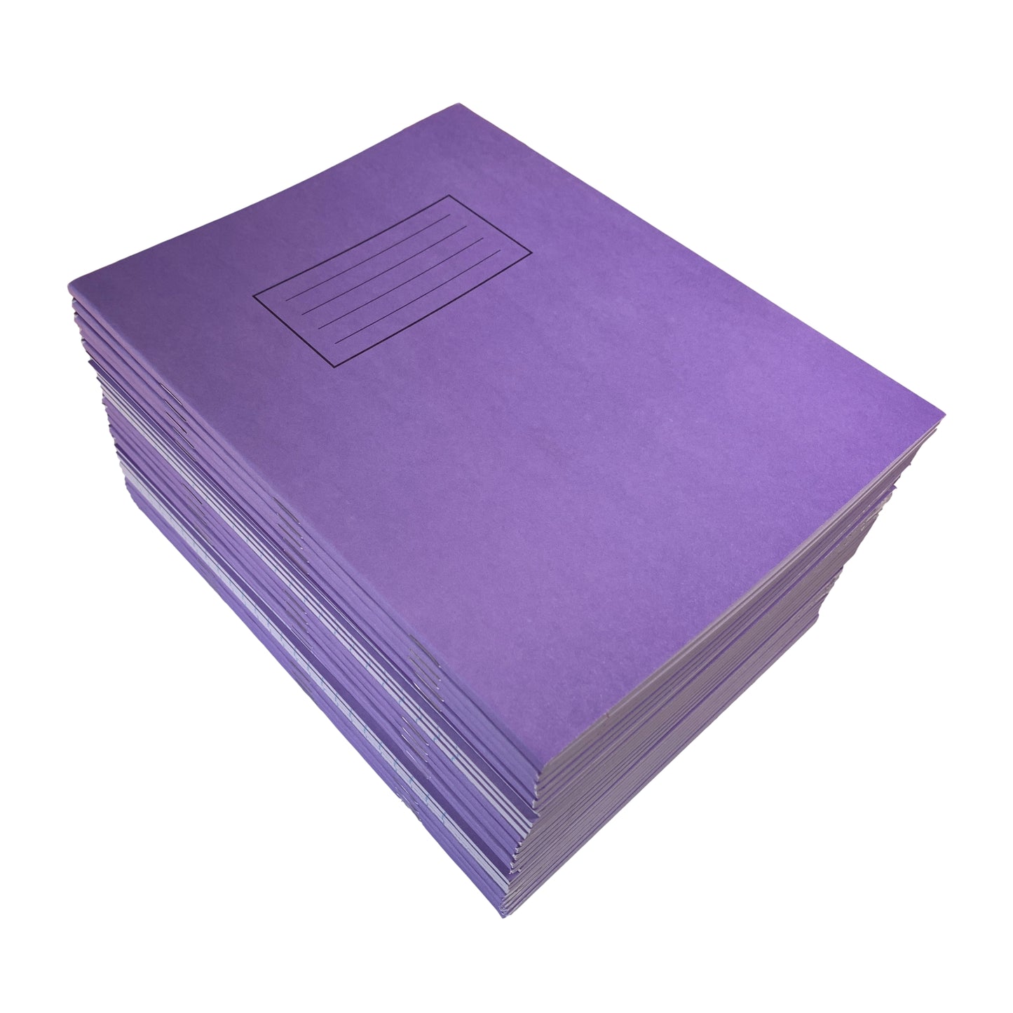 Pack of 50 Janrax 9x7" Purple 80 Pages Feint and Ruled Exercise Books