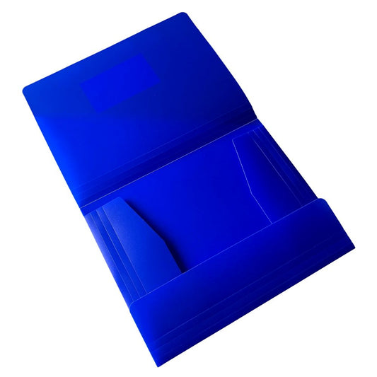 Janrax A4 Blue 3 Flap Folder with Elasticated Closure