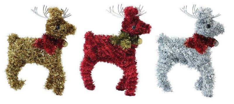 Reindeer Christmas Tinsel Decoration