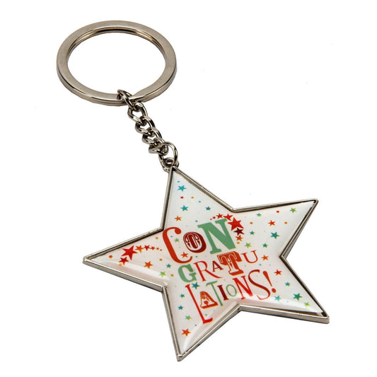 Star Shaped Congratulation Keyring Gift