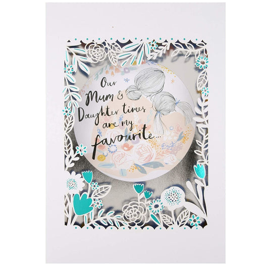 For Mum from Daughter Laser Cut 3D Frame Design Mother's Day Card