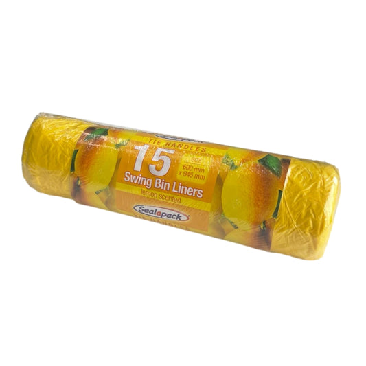 Pack of 15 Lemon Swing Bin Liners