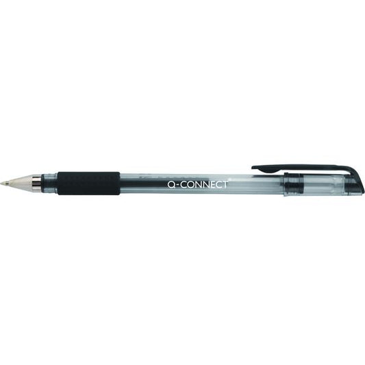 Pack of 10 Gel Rollerball Medium Black Pens