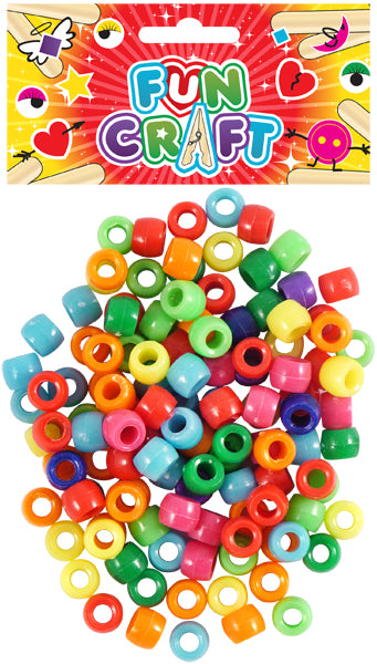 Pack of 12 Craft Kit Beads Coloured 35g