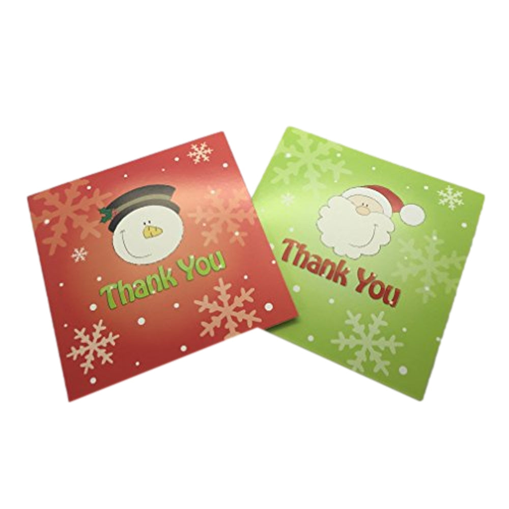 Pack of 20 Christmas Thank You Cards with Envelopes