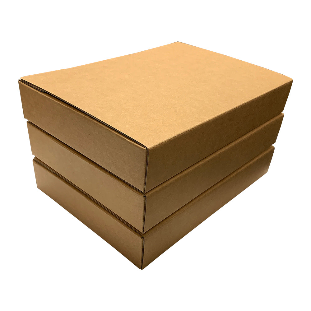 Pack of 3 A4 Kraft Box Files 5cm Depth