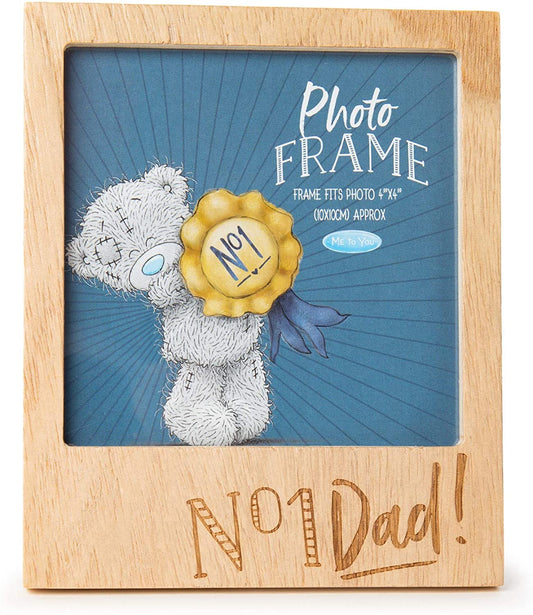 No1 Dad Tatty Teddy Wooden Photo Frame