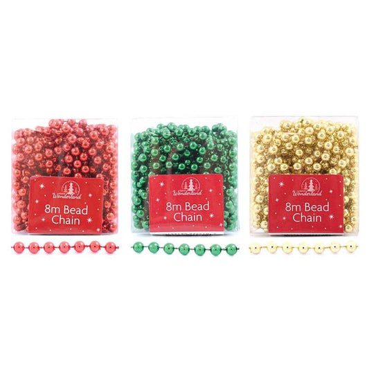 8m Christmas Tree Decoration Bead Chain