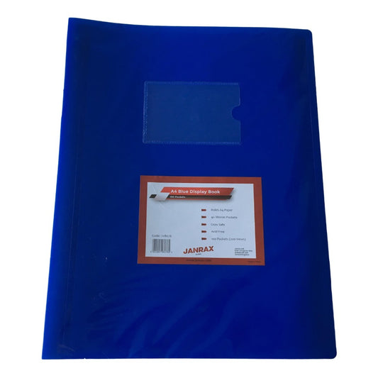 A4 Blue Flexible Cover 100 Pocket Display Book