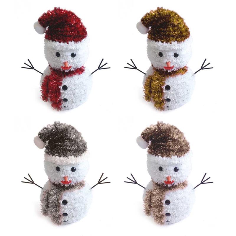 Large Snowman Christmas Tinsel Decoration