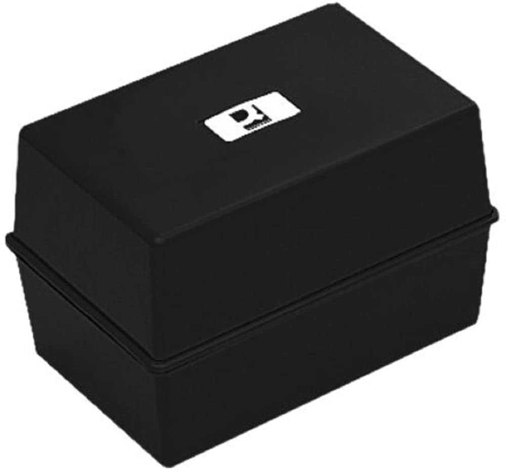 Black Q-Connect Card Index Box 127 x 76mm