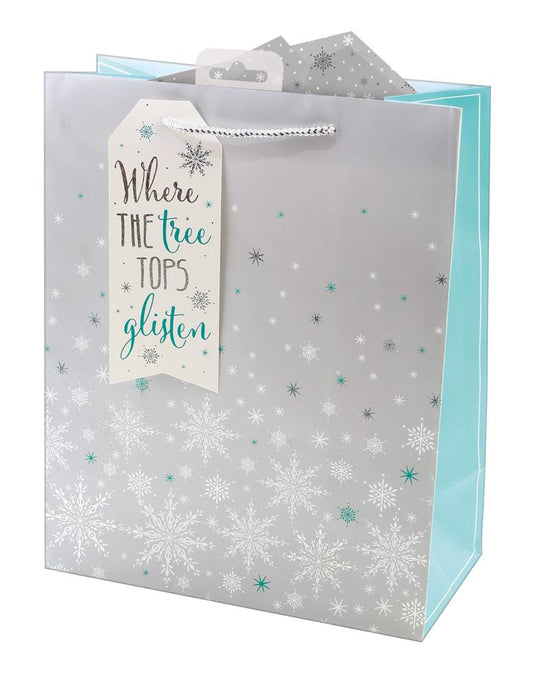 Snowflakes Design Large Christmas Gift Bag