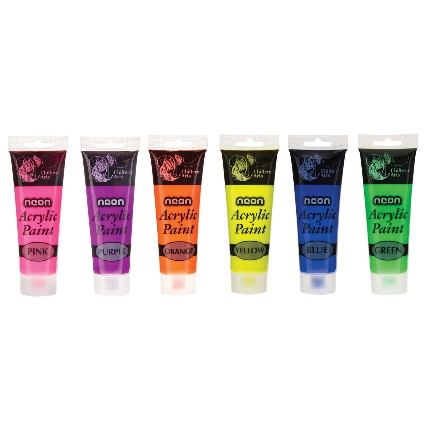 Single Acrylic Paint Neon Colour Tube 120ml Assorted