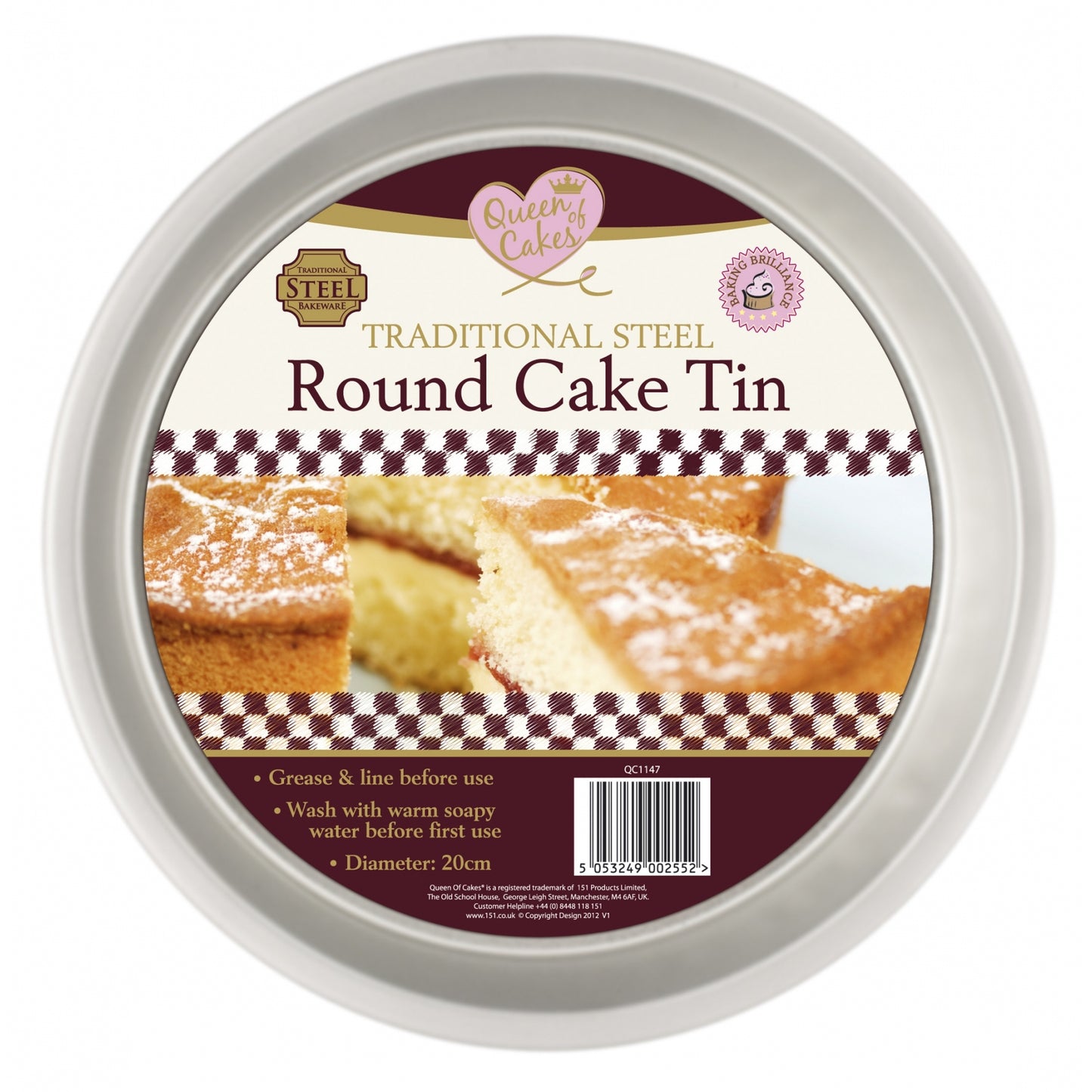 Traditional Steel Round Cake Tin