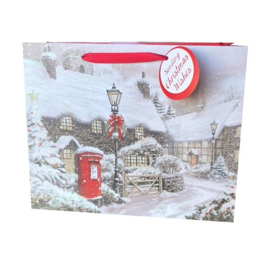 Postbox Landscape Design Christmas Large Gift Bag