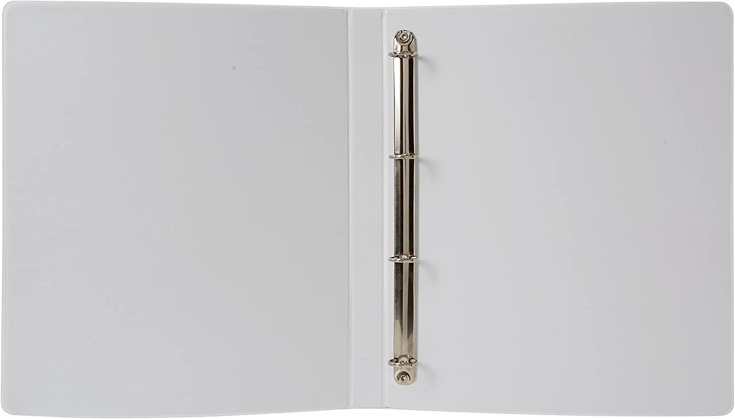 Pack of 6 A4 White Presentation 16mm 4D-Ring Binders