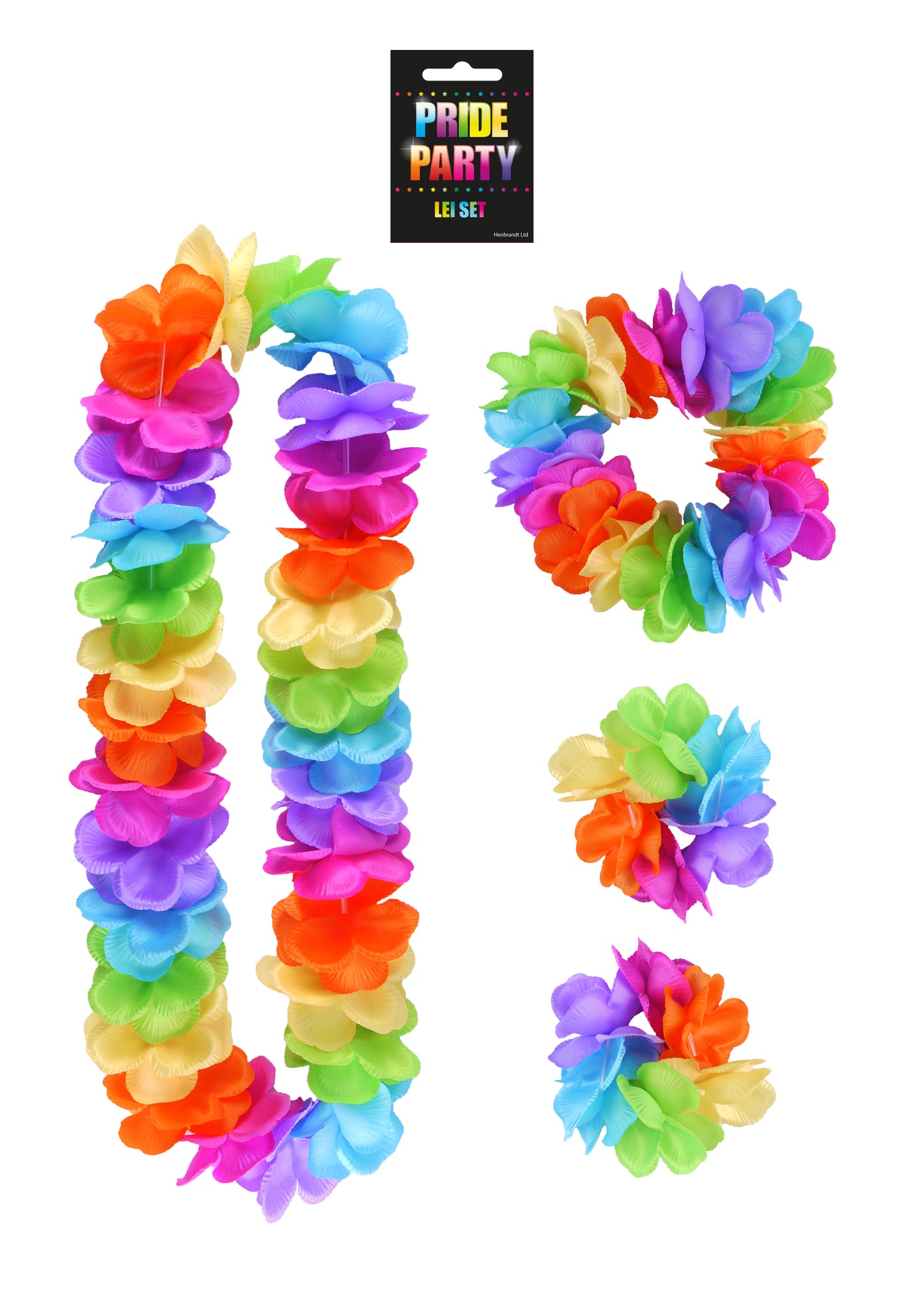 Pack of 4 Pieces Hula Lei Pride Set