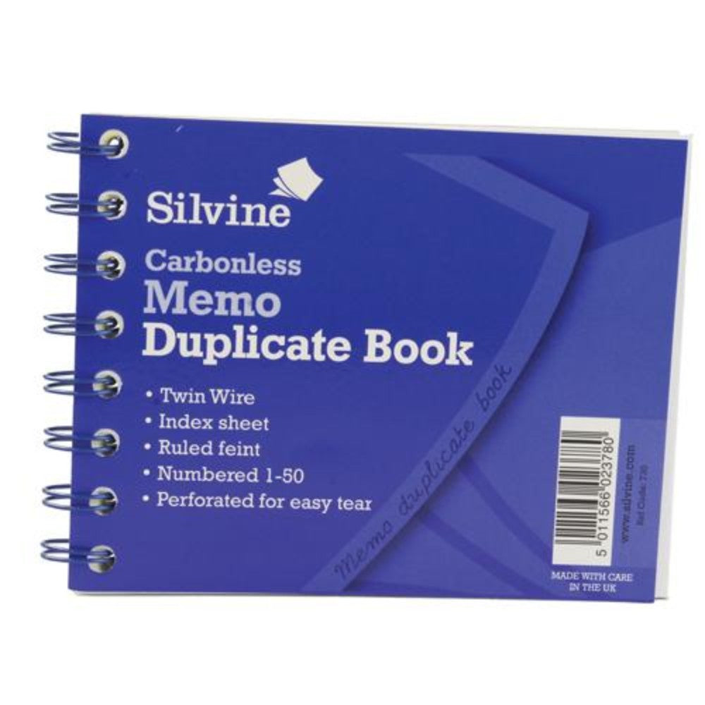 Wirebound Carbonless Duplicate Memo Book 4"x5"