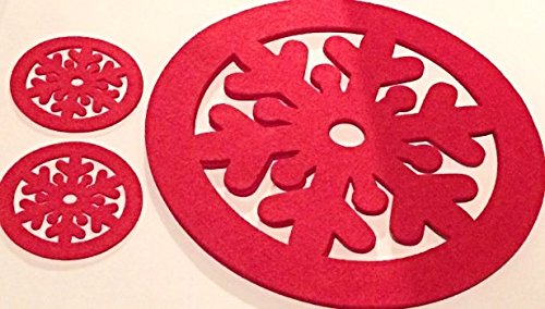 Set of 4 Felt Table Mats and Coasters