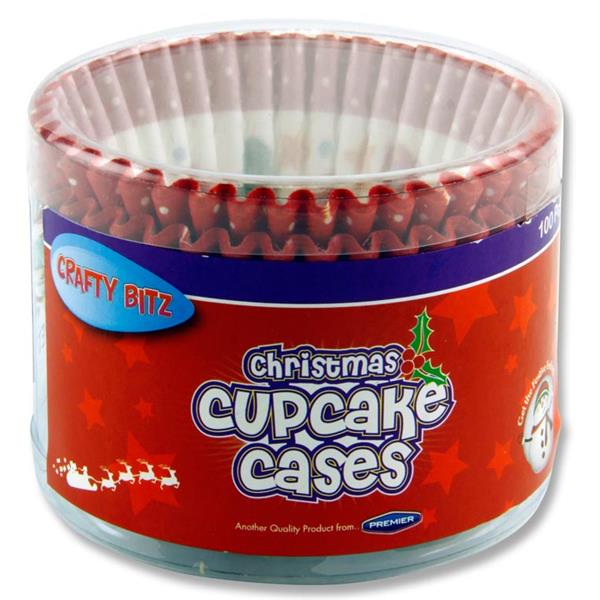 Tub of 100 Christmas Cupcake Cases by Crafty Bitz