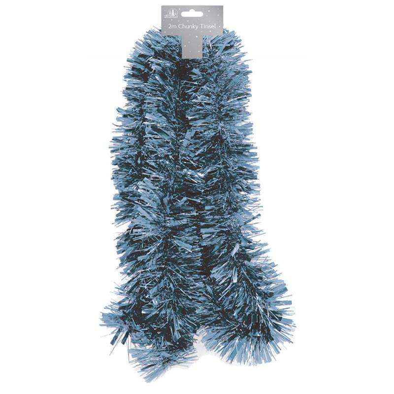 2m Chunky Navy Blue Christmas Tinsel