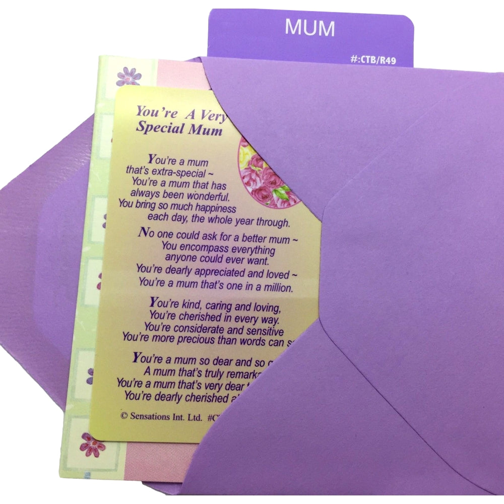 You`re A Very Special Mum(Sentimental Keepsake Wallet / Purse Card)...