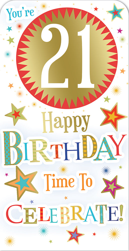 Time To Celebrate Age 21st Birthday Luxury Gift Money Wallet Card