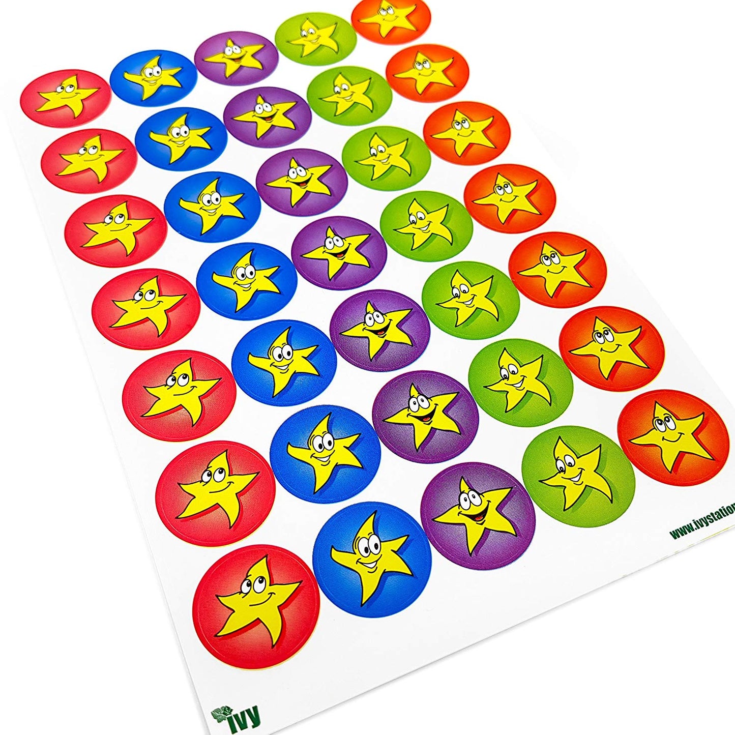 Pack of 420 23.5mm Assorted Motivational Merit Award Face Stickers