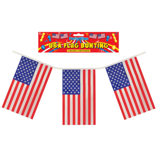 USA Flags Bunting 12 Feet