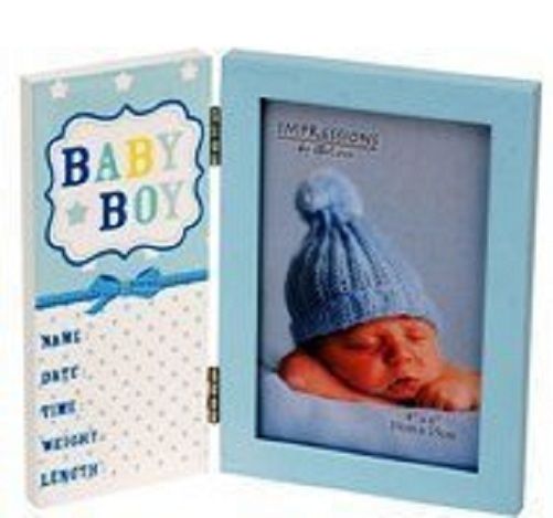 Baby Boy Photo Frame 4" x 6" with Plaque