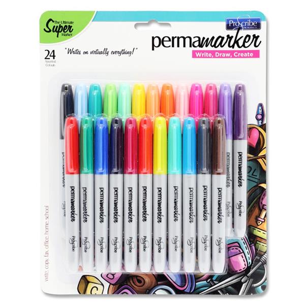 Pack of 24 Permanent Markers by Pro:scribe