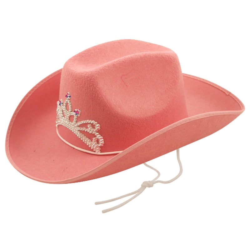 Pink Cowboy Hat with Tiara