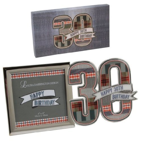 30th birthday Laura Darrington Denim Collection Silverplated Photo Frame Gift