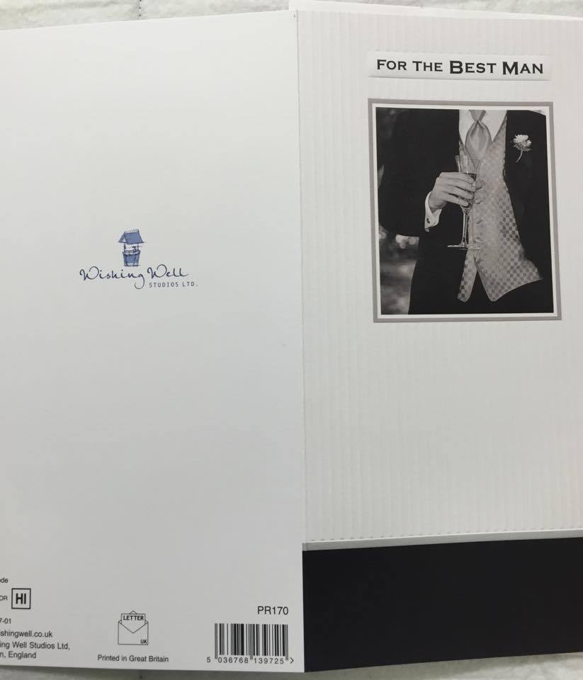 For The Best Man Wedding Greeting Card