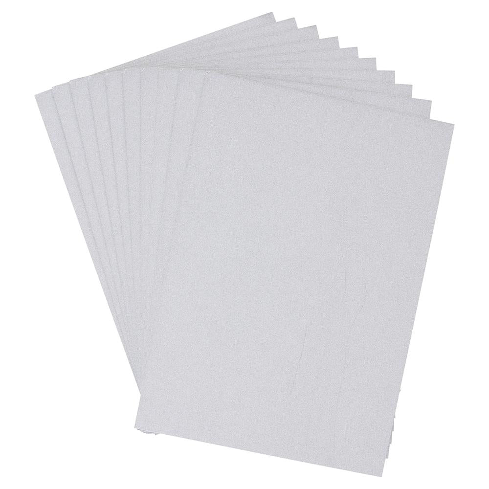 Pack of 10 A4 250gsm Silver Glitter Card Sheets by Premier Activity