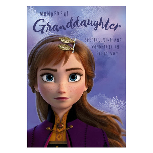 Wonderful Granddaughter Frozen Birthday Card